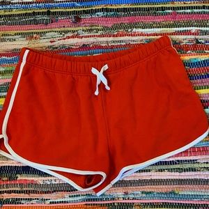 Red Sweatpants Shorts